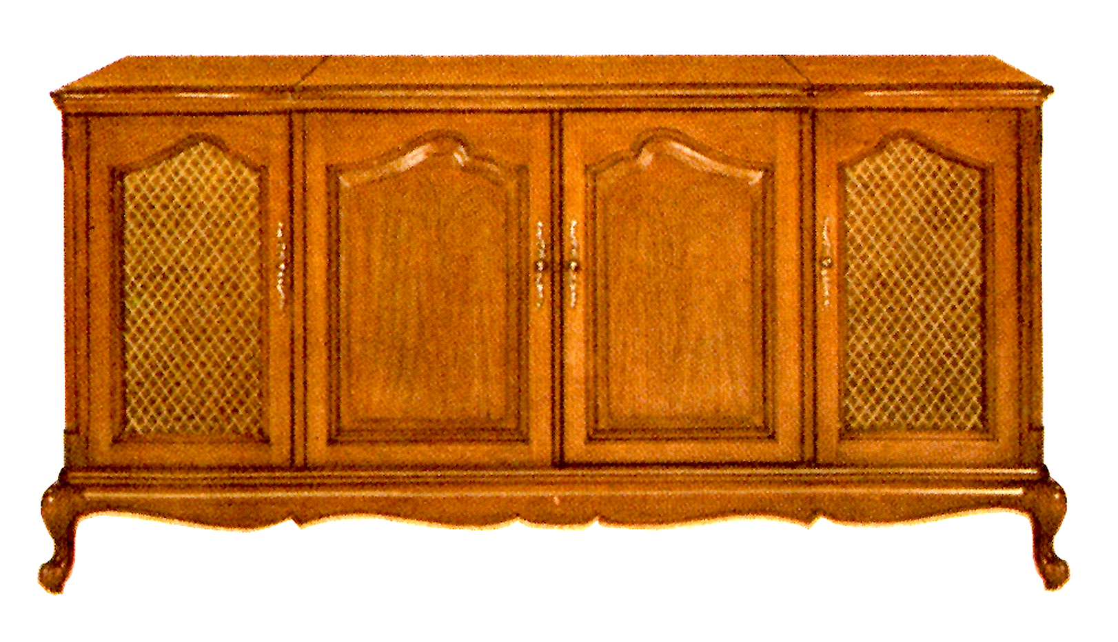 1966 Fisher F-591-FP Futura French Provincial Console